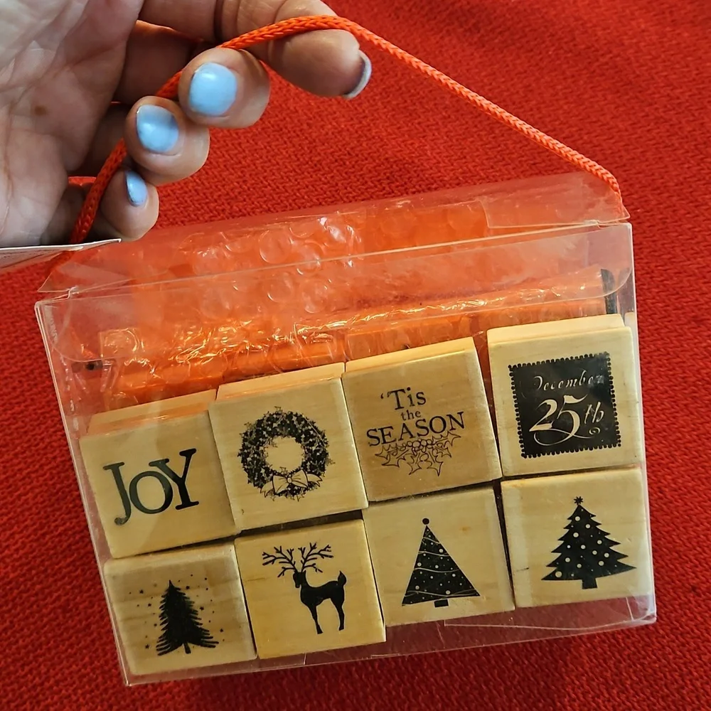 Recollections 16 Piece rubber stamp set Christmas New and gently used Cardmaking - Picture 7 of 7